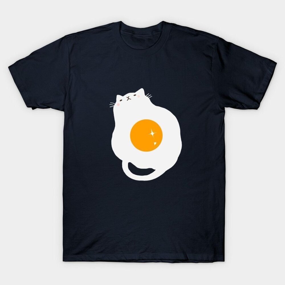 Egg-cat T-shirt, Cat Lovers Gift Tee
